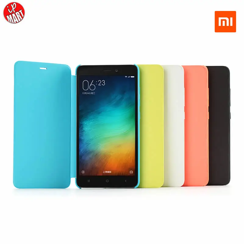 100 Original Xiaomi Redmi Note 3 Case Smart Flip PU Leather Hybrid Cover Protective Case For