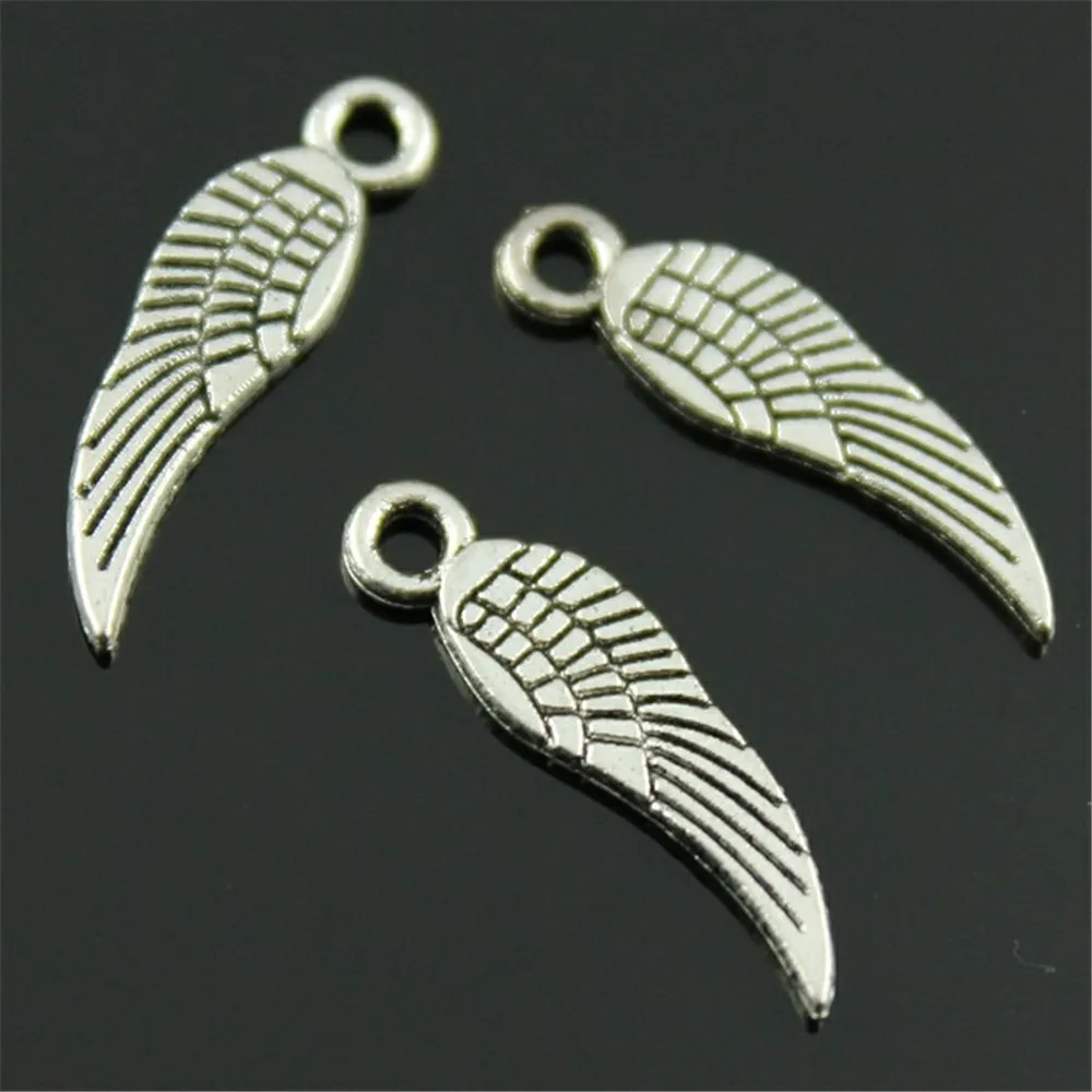 30pcs Alloy Charm Wings Wing Charms 2 Colors Antique Bronze Antique