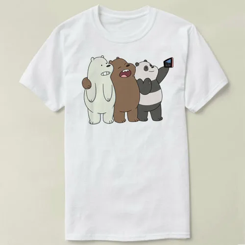 

fashion summer We Bare Bears Men's T-Shirts Tee Plus Size S-3XL Shirt Summer Short Sleeve Men T Shirts Male TShirts cmt