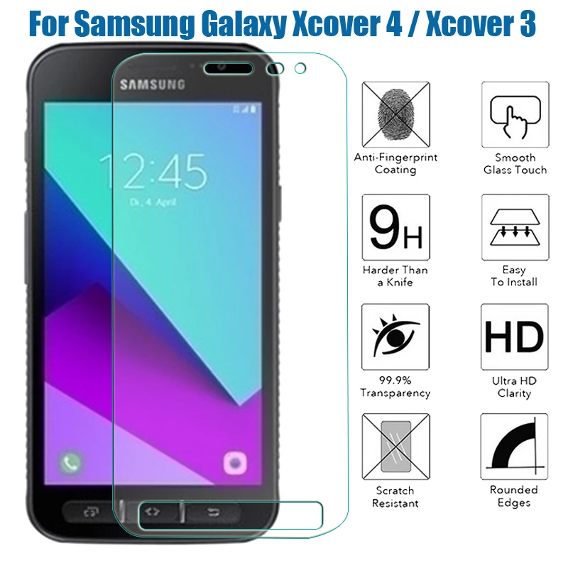 X крышка 4& X крышка 3 9h протектор экрана закаленное стекло чехол Coque для samsung Galaxy Xcover 4 G390F/Xcover 3 G388F