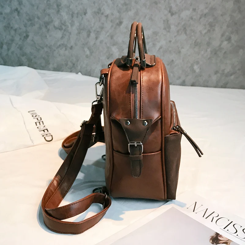 Janespri Fashion Rivet women Backpack PU Leather Female Backpack High Quality Mini Casual bags for Girls 2018 mochila New (39)