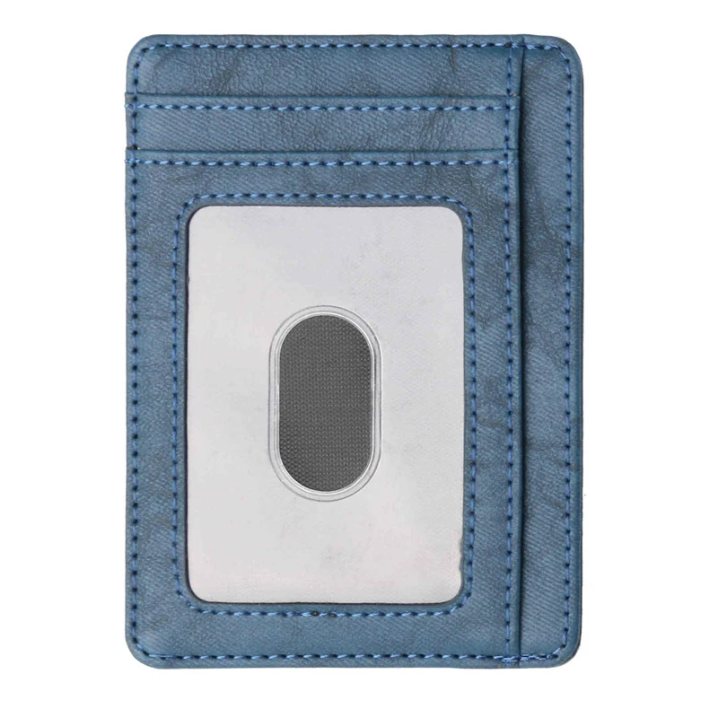 

Bank ID Business PU Leather Credit Card Holder Women Men RFID Wallet Female Male Purse Coin Case Protection For Cardholder