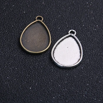 

4pcs 18*25mm Inner Size Support Cabochon Base Setting Metal Alloy Classic Necklace Findings Jewelry Accessories