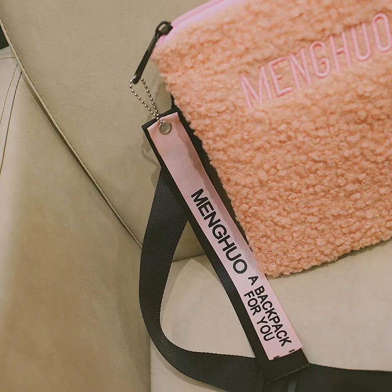 Menghuo Felt Women Bag HOT SALE 2017 Wool Women Messenger Bags Fashion Lady Crossbody Ribbon Women Shoulder Bags Drop Shipping (52)