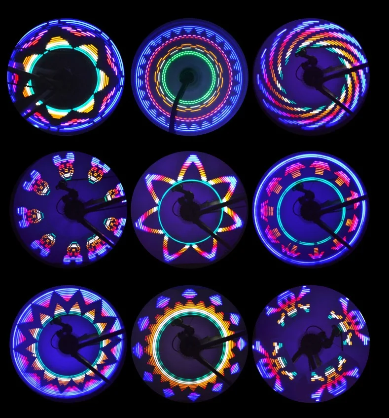 

New Arrival 32 LED 42 patterns Colorful Bicycle Lights Bike Cycling Wheel Spoke Light Waterproof Drop Shipping