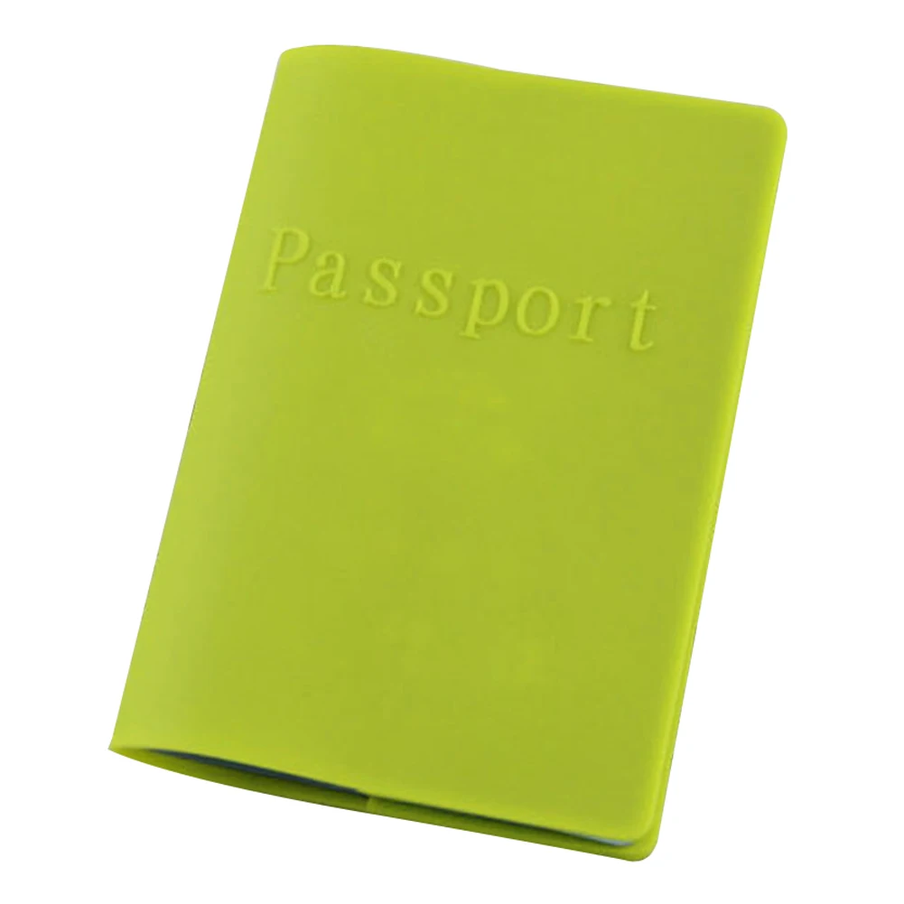 Силиконовый карамельный цвет ed паспорт Пылезащитный Водонепроницаемый Цвет держатель паспорта Обложка для паспорта унисекс сумка для паспорта - Цвет: Green