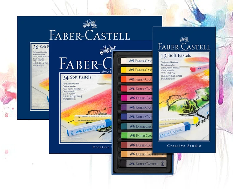 Faber-Castell Пастель Придерживайтесь 12/24/36/48/72 Цвета окрашенная Мел воск Цвета синий коробка масляная пастель карандаш мягких пастельных Blando для