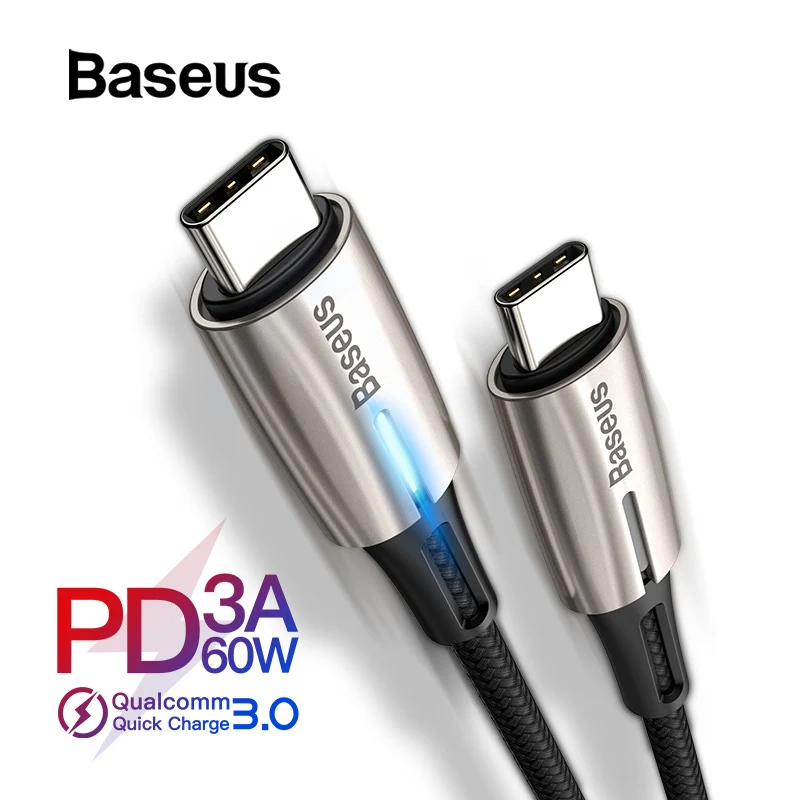 

Baseus USB Type C Cable to USB Type C for Redmi Note 7 Pro Quick Charge 4.0 Fast Charging USB Cable Type C for Samsung S9 S10