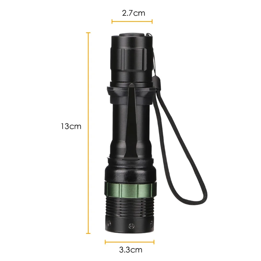 Q5, 800LM, 3 режима, светодиодный тактический светильник-вспышка, водонепроницаемый фонарь, фонарь для охоты, светильник-вспышка, фонарь для кемпинга, для использования 18650 AAA