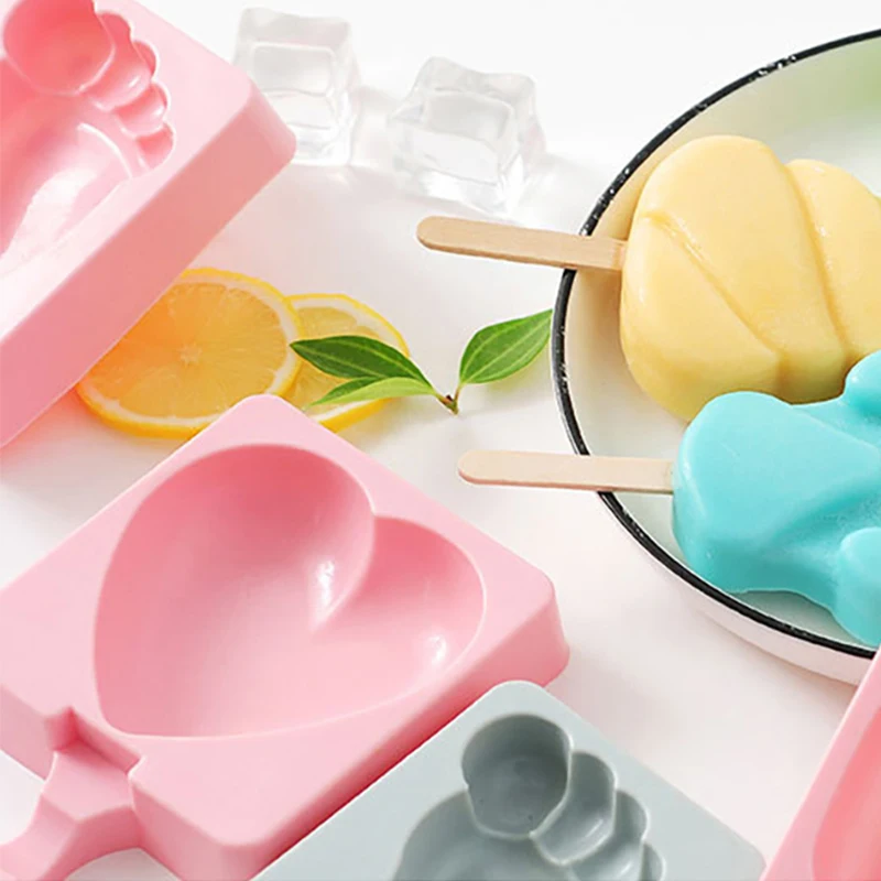 Домашние DIY пищевой мультфильм силиконовые формы для мороженого Формочки Для Мороженого на палочке для заморозки мороженого бар формы производитель с палочка для леденца