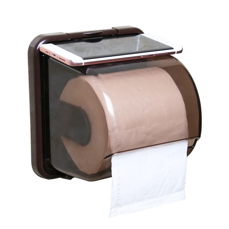 

Non-porous creative household waterproof toilet tissue box paper holder suction cup wall-mounted LO4201