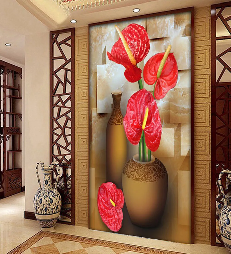 Online kopen wholesale bloemen behang uit china bloemen behang ...