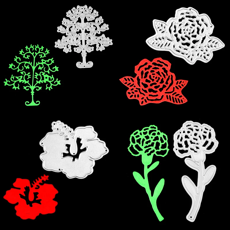 

Different Flowers Cutting Dies For Scrapbooking Photo Album Embossing DIY Paper Cards Making Decorative Stencil Craft