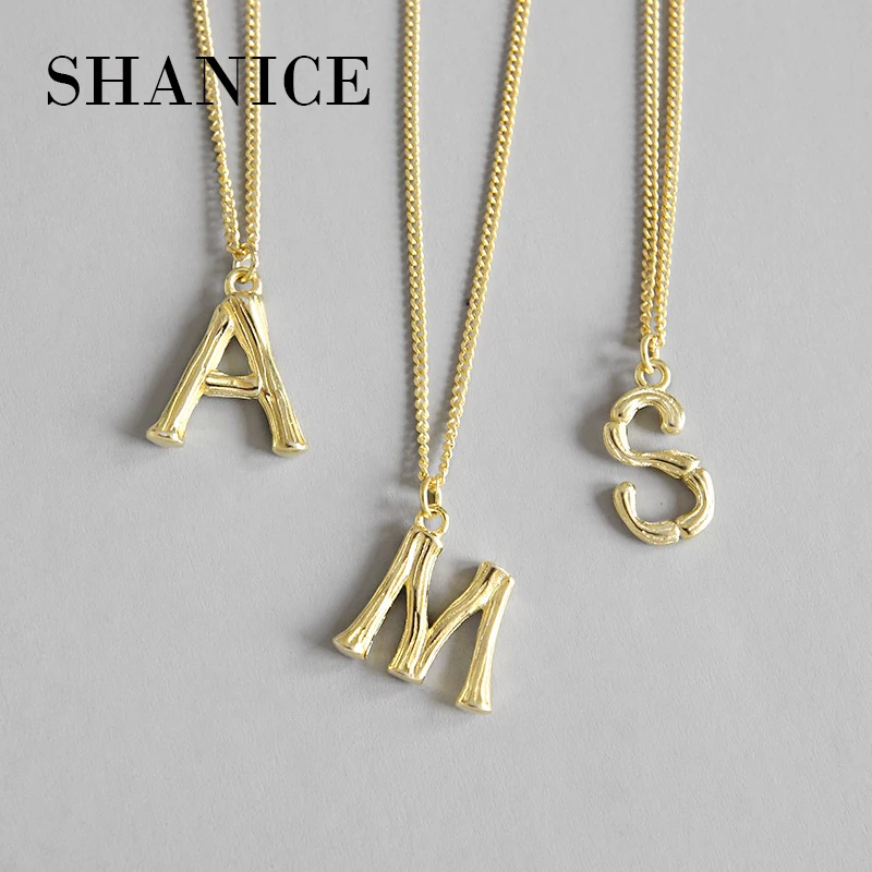 Murah Shanice 925 Sterling Silver Nama Liontin Kalung Huruf A S M Cursive Papan Nama Kalung Wanita Buatan Tangan Hadiah Ulang Tahun