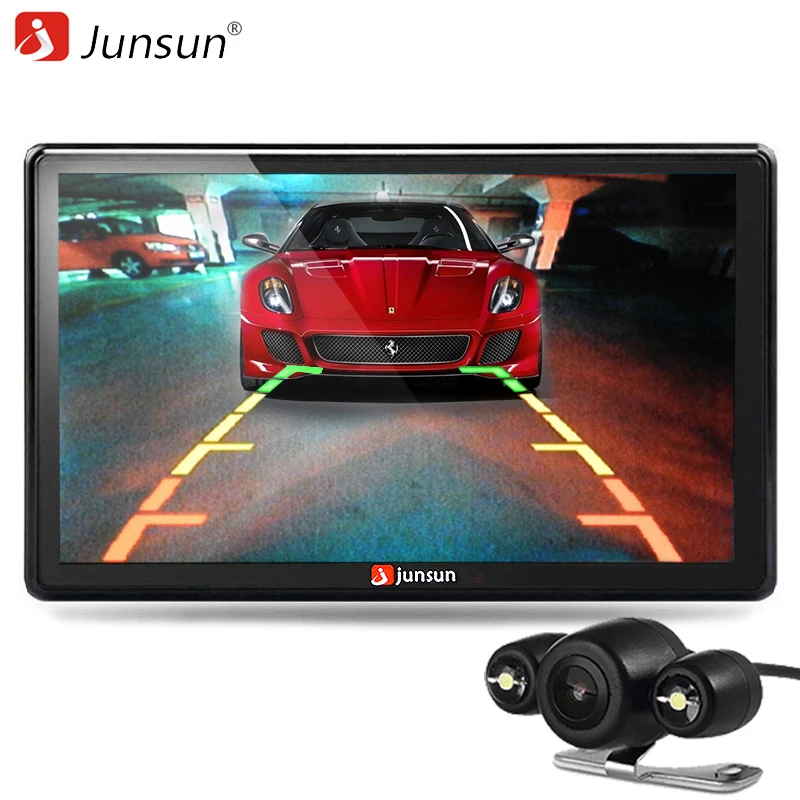 Junsun HD 7 inch Car GPS Navigation Bluetooth with Rear view font b Camera b font