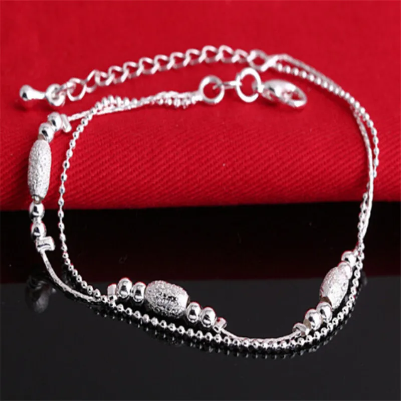 

ECODAY Strand Beads Pulseras Silver Color Bracelet Charm Bracelets for women Bracelets & Bangles BG121