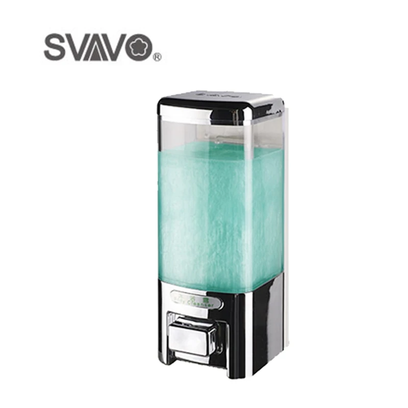 500 мл Ванная комната Душ шампунь лосьон для рук дозатор жидкого мыла настенный одиночный ручной дозатор мыла - Цвет: Chrome