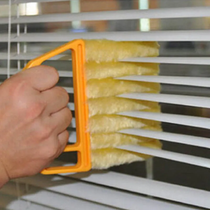 для кухни Useful Microfiber Window Cleaning Brush Air Conditioner Duster Cleaner Washable Venetian Blind Blade Cleaning Cloth