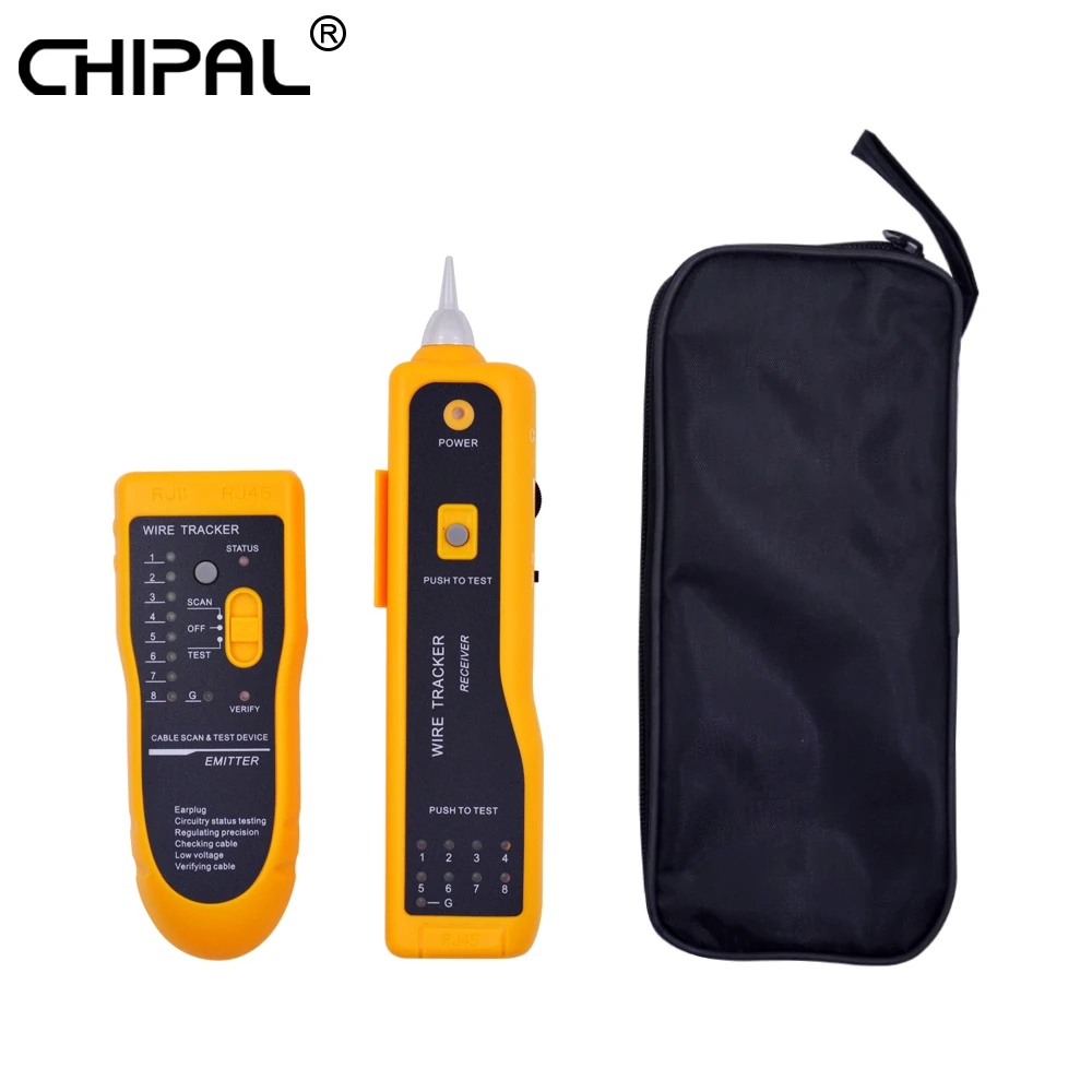 CHIPAL JW-360 LAN Network Cable Tester Cat5 Cat6 RJ45 UTP STP Line Finder Telephone Wire Tracker Tracer Diagnose Tone Tool Kit cable tester tracer