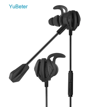 

YuBeter Wired Earbuds Music Earpieces Bass Stereo Eat Chicken Gaming Earphones With HD Mic 3.5mm Audio Plug For iPhone Android