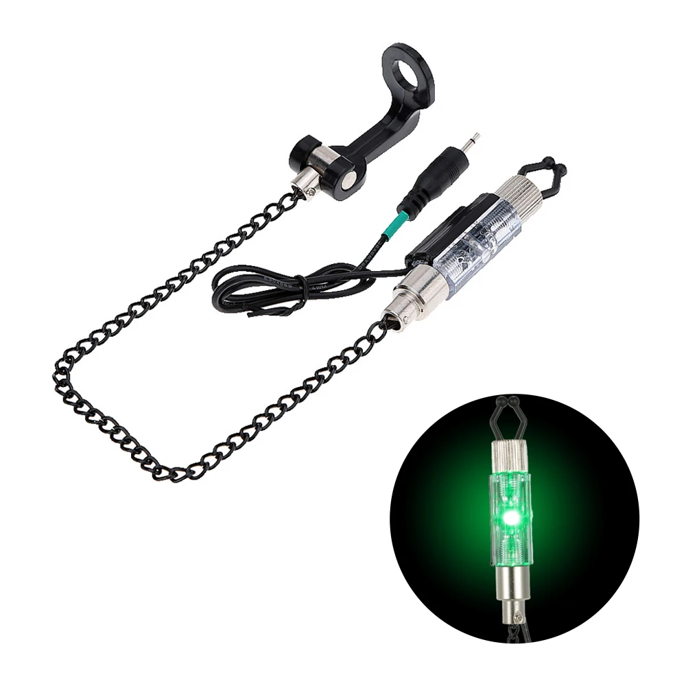 Iron Carp Fishing Bite Alarm Hanger Swinger LED Illuminated