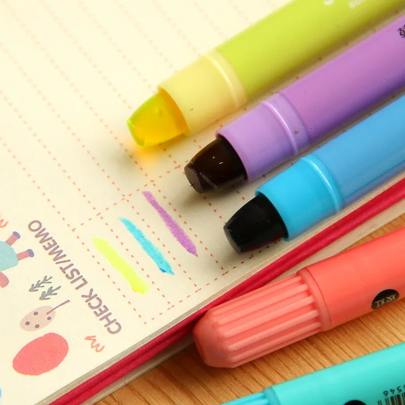 12 шт./кор. 12 цветов маркеры ручки принажности для письма хайлайтеры для рисования офиса и студентов