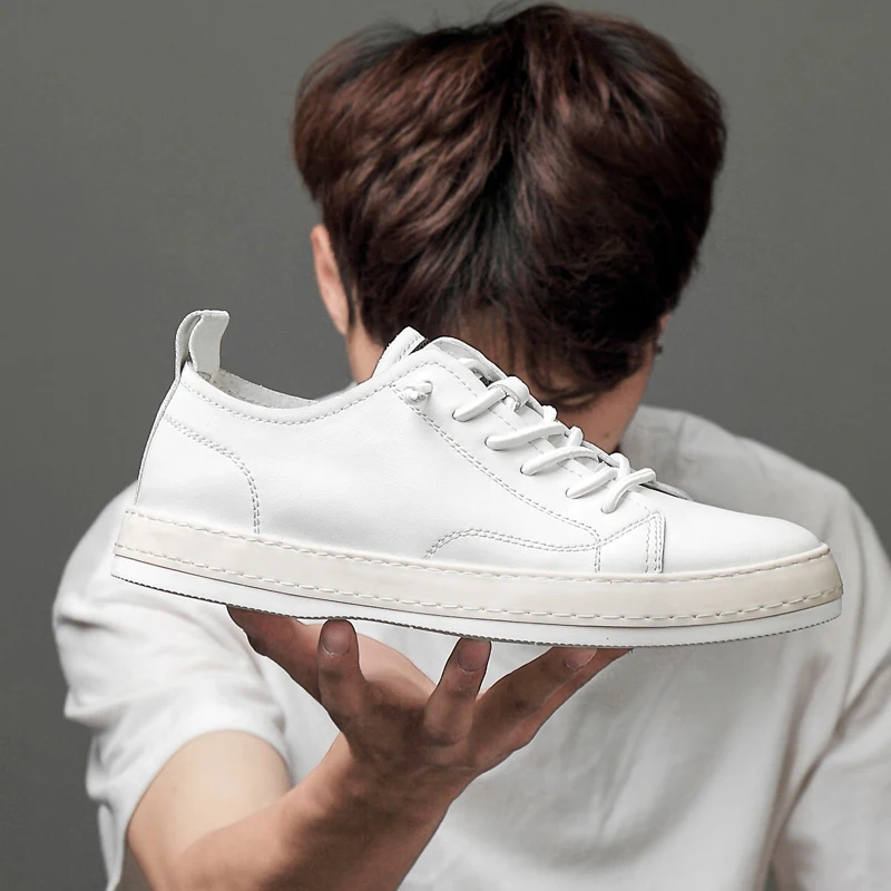 

Four seasons men shoes new top layer leather wear-resistant high shoes men casual