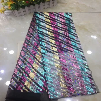 

New Rainbow Sequins Swiss voile lace for wedding,African lace fabric High Quality flowers french lace fabric for new fashion