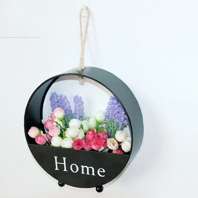 INS железное Настенное подвесное кашпо садовый суккулент Цветочная подставка для горшка корзина для хранения цветов домашние декоративные