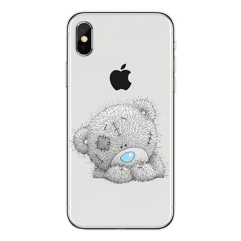 Плюшевый Тедди Me To You Bear Мягкий ТПУ силиконовый прозрачный чехол для телефона iPhone 11 11Pro MAX 5 5S SE 6 6S 7 8plus X XR XS максимальный чехол