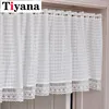 Rideau court blanc, pour armoire de cuisine, rideau demi-dentelle, décoration murale, pour porte, JK300X ► Photo 1/6