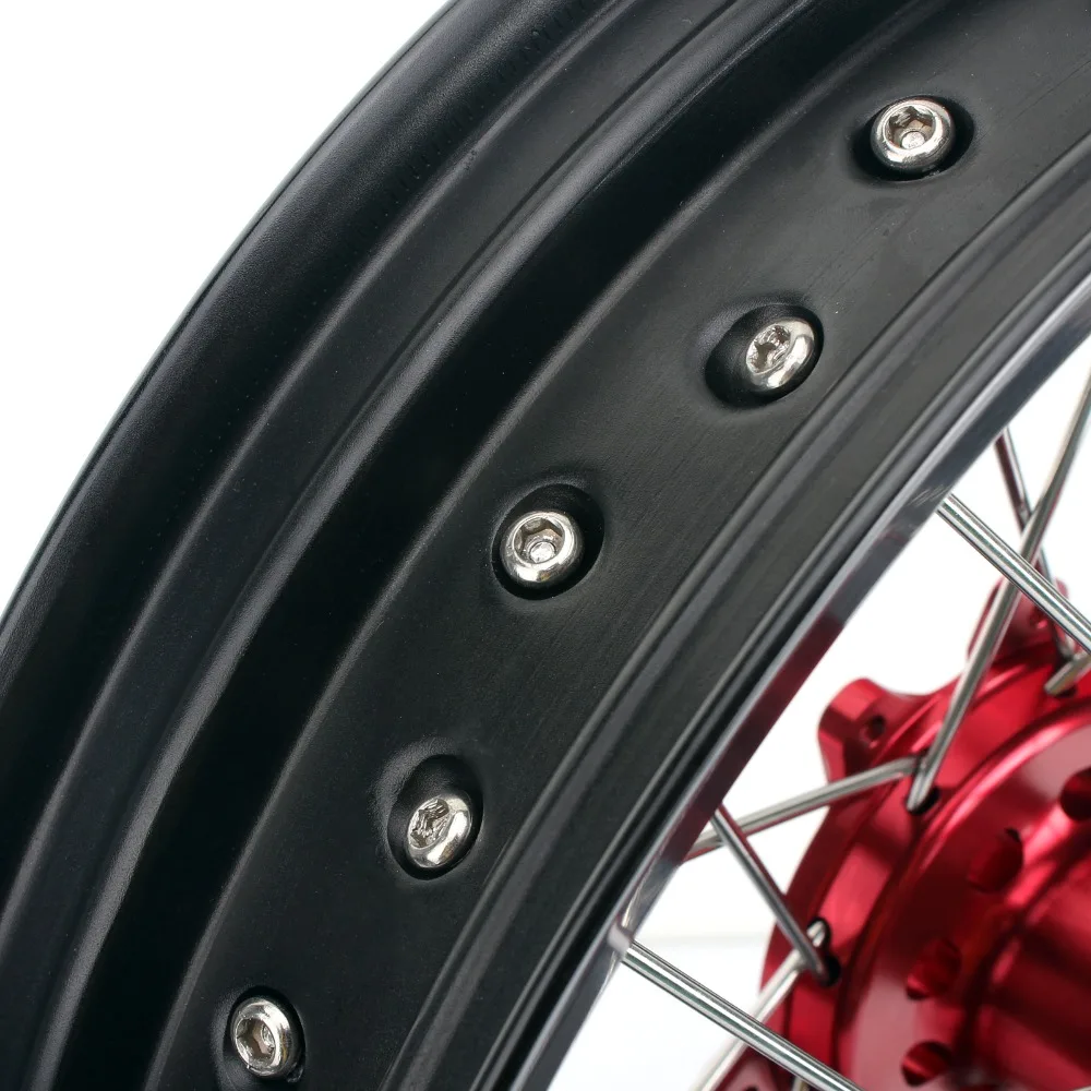 BIKINGBOY 17*3,5 17*4,5 колесо для супермото оправы полный концентраторы для Honda CRF 250R 2004-2013 CRF450R 2002-2012 CR 125 250 R 2002-2013