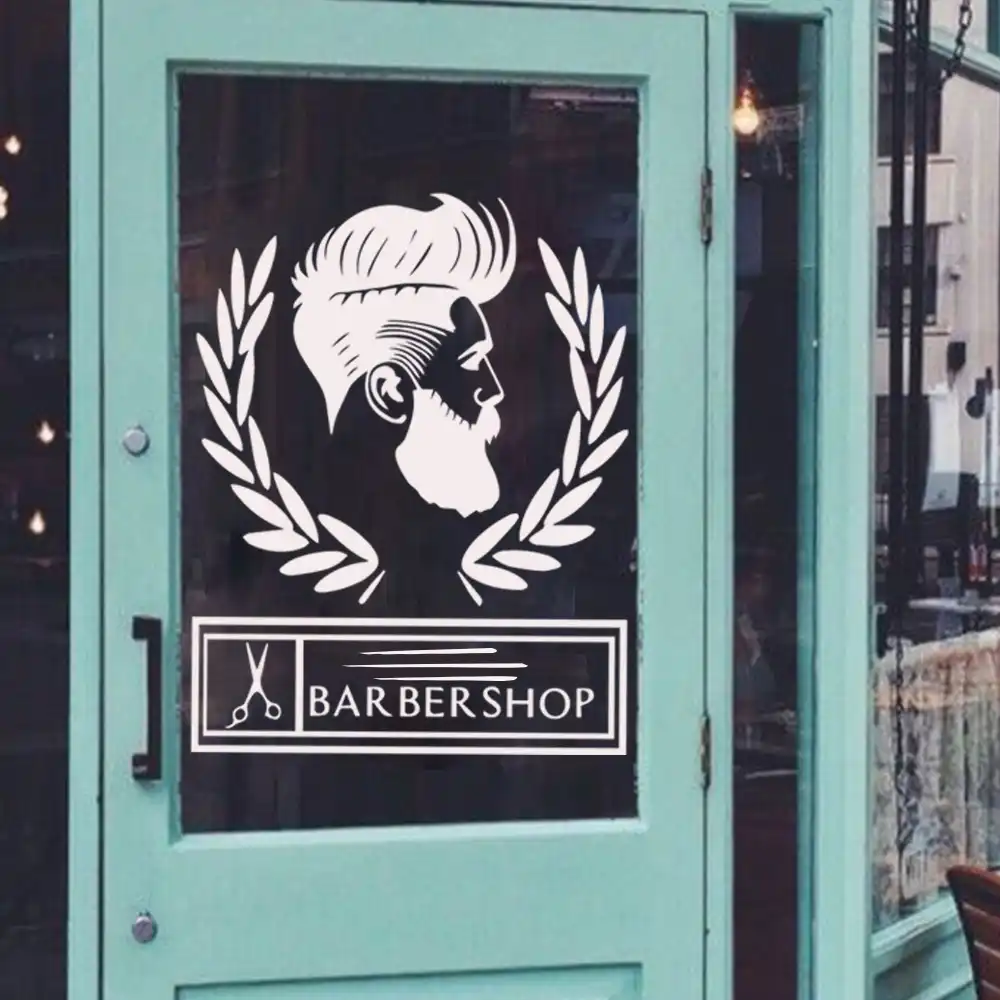Personalizado barbería decoración vinilo pegatinas de ...
