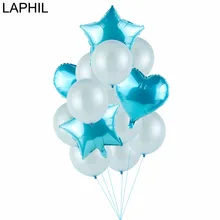 LAPHIL 14 шт. Синий Розовый латексный воздушные шары для дня рождения воздушный шар День Рождения украшения детский душ для мальчиков и девочек вечерние сувениры