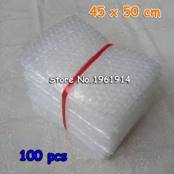 

100pcs 45x50CM Bubble Bag Air Packaging Wrap PE Mailer DIY Inflatable Package Envelopes Mailing Bags