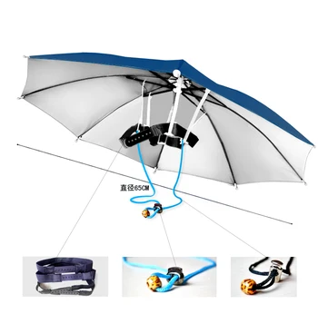 

New Arrival Children women Umbrella hat outdoor anti-uv umbrella cap windproof umbrella hat adjustable head girth for Traveling