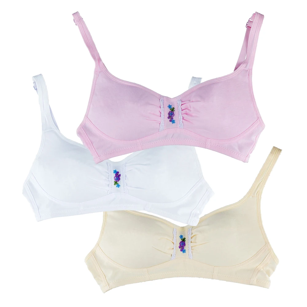 6pcs/lot training bras for girls teenage underwear kids bras young