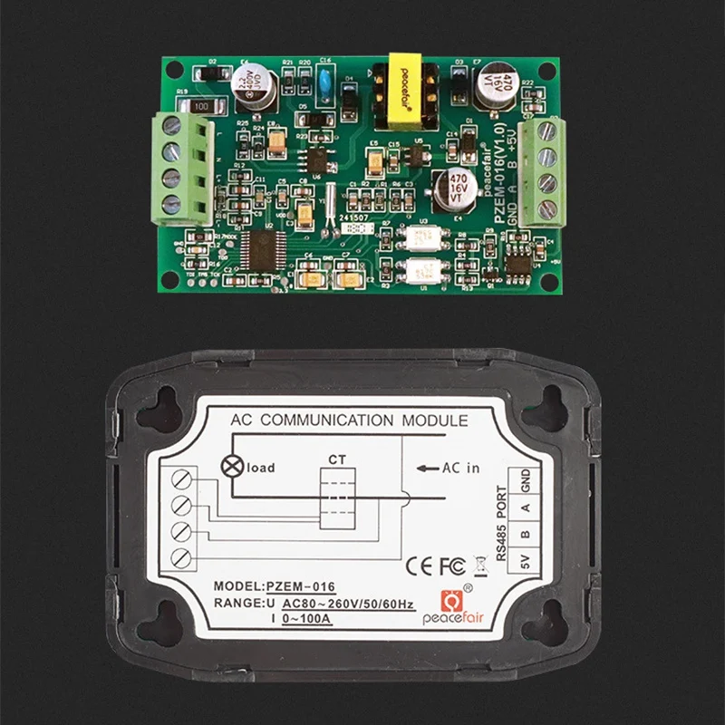 AC однофазный ватт счетчик энергии с разделением CT и USB RS485 Modbus 220V 100A напряжение тока Частота коэффициент мощности кВт-ч метр