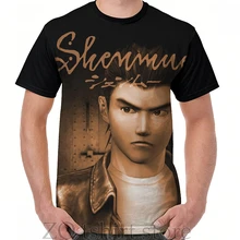 Shenmue(Ryo Portrait) графическая футболка мужские футболки женская футболка мужская Забавный принт с круглым вырезом короткий рукав футболки