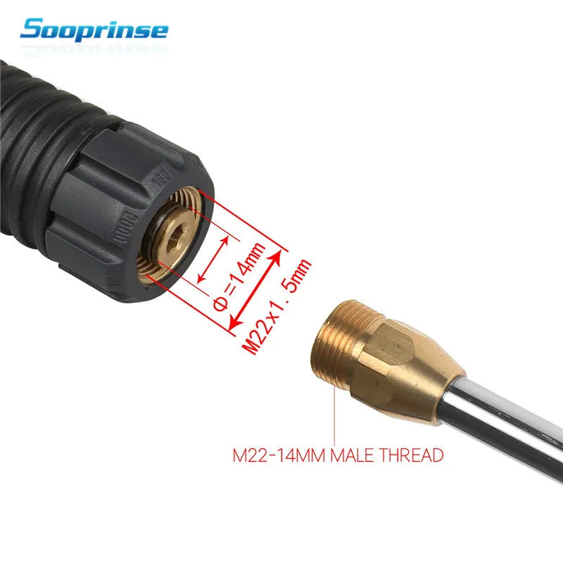Sooprinse pressure Car Washer Gun Pressure Washer Wand Extension ,Replacement Lance 16