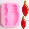Light Bulbs Christmas Cake Decorating Tools Soap Clay Silicone Molds Cupcake Topper Fondant Mold Candy Chocolate Gumpaste Mould ► Photo 1/6