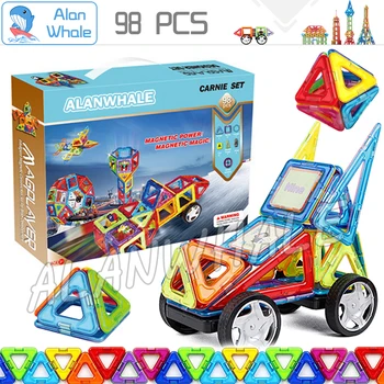 

98pcs/set 3D Brain Training ABS plastic magnets Magnetic Designer Building Blocks enlighten plastic model kits educational toys