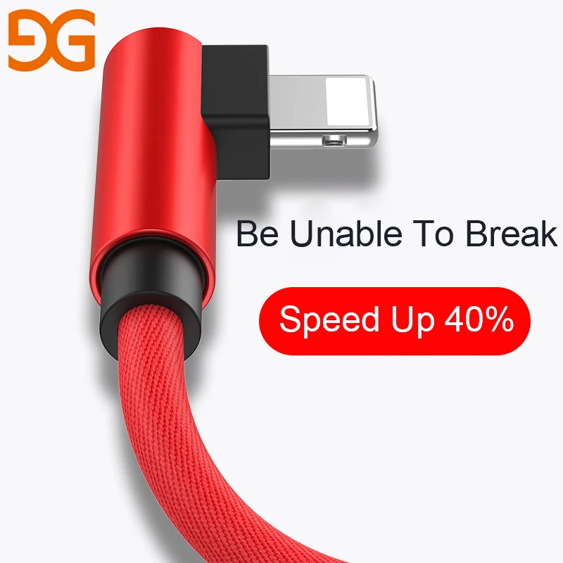 GUSGU 90 Degree USB Cable For iPhone X 6 6s 7 8 Fast Charging Cable For iPad USB Charger Cable L Type Data Cable For iPhone 5 SE GUSGU 90 Degree USB Cable For iPhone X 6 6s 7 8 Fast Charging Cable For iPad USB Charger Cable L Type Data Cable For iPhone 5 SE