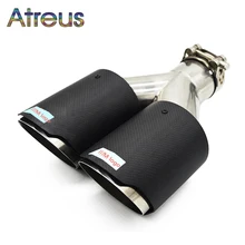 Atreus 1pcs High Quality M performance Carbon Fiber Car Exhaust Pipe Tip Motorsport Modified For BMW 1 3 5 7 Series Accessories