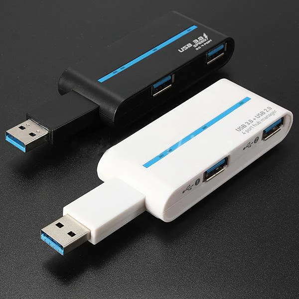 Промо-акция! Горячая высокоскоростной 4 порта USB 3,0/2,0 внешний концентратор адаптер для ПК ноутбука