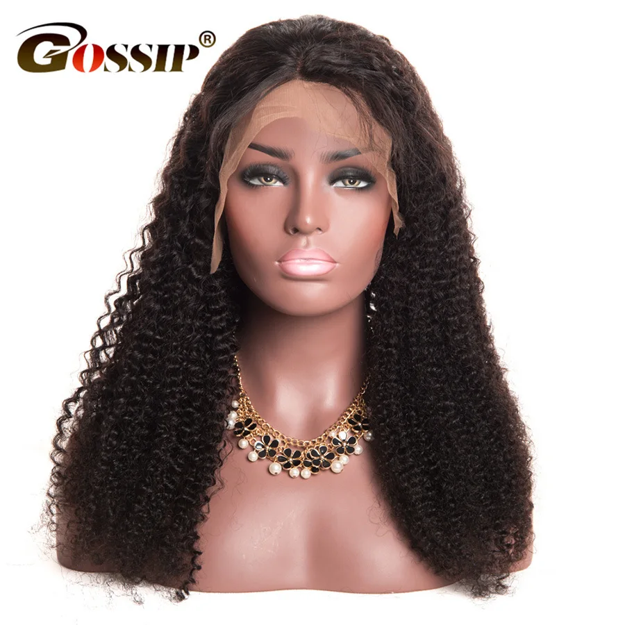 13x6 Lace Front Wig Gossip Kinky Curly Human Hair Wig Glueless Lace Front Human Hair Wigs With Baby Hair Remy Hair Lace Wig