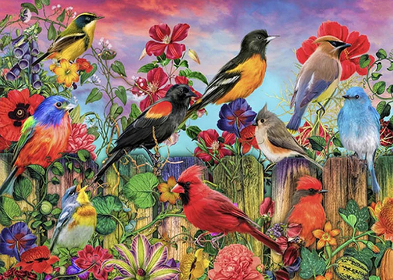 

5d Diamond Embroidery Birds Scenery Crystal Cross Stitch Full Square Diamond Painting DIY Sticker Decor Paintings