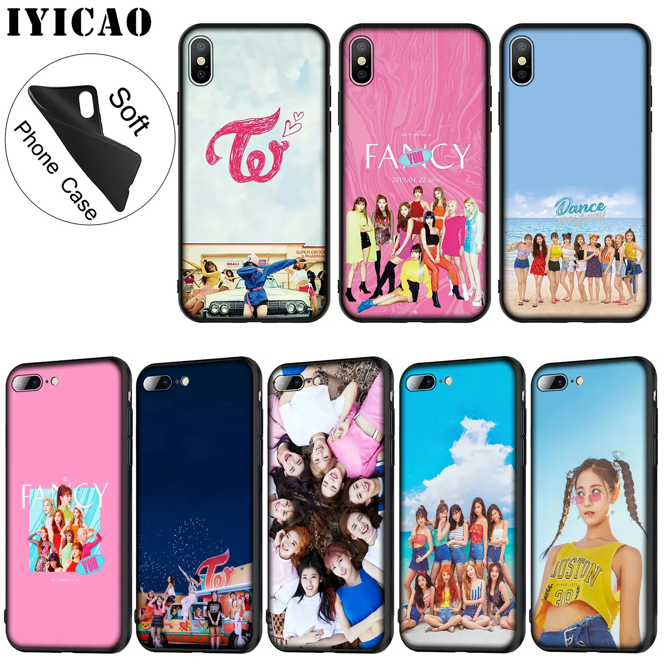 IYICAO TWICE KPOP FANCY YOU Мягкий силиконовый чехол для телефона iPhone XR X XS 11 Pro Max 6 6S 7 8 Plus 5 5S SE 10