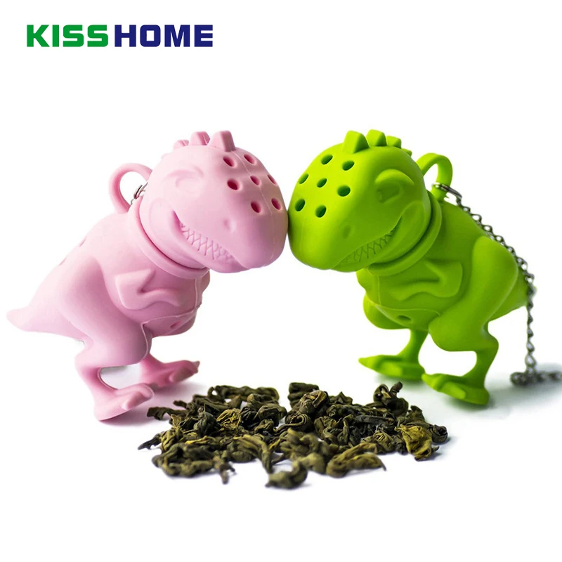 

Creative Silicone Tea Strainer Teapot dinosaur Shaped Tea Infuser Filter Healthy Teapot Tea Coffee Drinkware Accessories