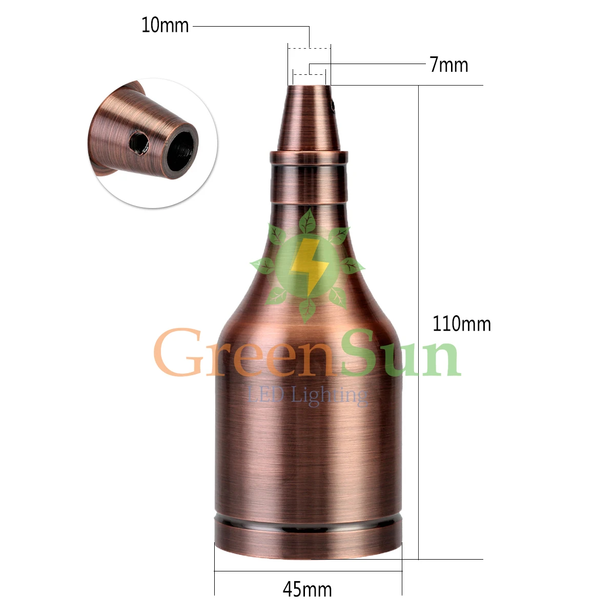 Greensun 4 шт. Красный Латунь E27/E26 потолок подвесной светильник Медь держатель свет висит штуцере 110 В- 250 В Цоколи адаптер